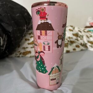 Starbucks Pink Snow Village Tumbler